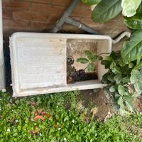 Lavabo 1 vasca piu appoggio in ceramica