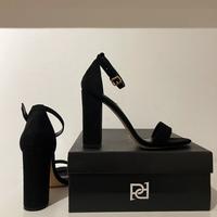 Sandali Neri con Tacco Primadonna, Taglia 38