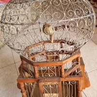 Gabbia per uccelli anni 50 Vintage Uso decorativo 