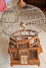 Gabbia per uccelli anni 50 Vintage Uso decorativo 