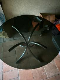 Tavolo in vetro rotondo per 6/8 persone