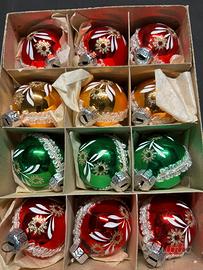 Palline albero di Natale vintage in vetro