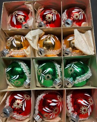 Palline albero di Natale vintage in vetro
