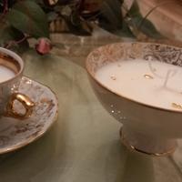 tazza  antica con candela