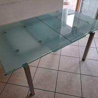 Tavolo allungabile Callegaris vetro e acciaio