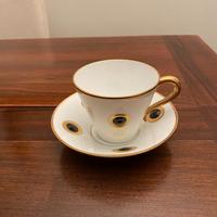 6 tazze da caffè Bernardaud Limoges Ithaque NoirOr