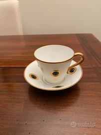 6 tazze da caffè Bernardaud Limoges Ithaque NoirOr