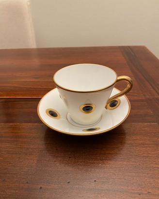 6 tazze da caffè Bernardaud Limoges Ithaque NoirOr