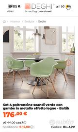 set sedie da cucina
