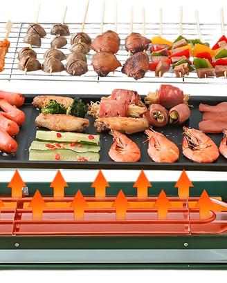 GRIGLIA ELETTRICA PER BARBECUE 2 IN 1 PIASTRA