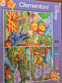 Puzzle Disney Winnie the Pooh.  3 x 48 pezzi
