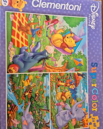 Puzzle Disney Winnie the Pooh.  3 x 48 pezzi