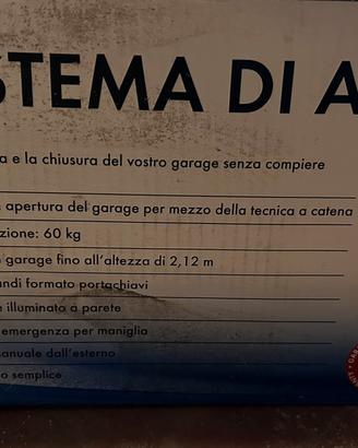 Sistema apertura garage basculante