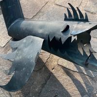 Terminale per canale pluviale in rame