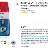 Cartuccia 541 xl color per CANON