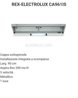Cappa Rex-Electrolux 90cm