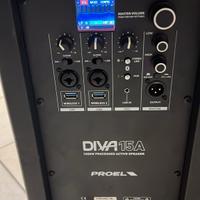 Coppia Casse Attive PROEL Diva 15A (2000W) Ottime