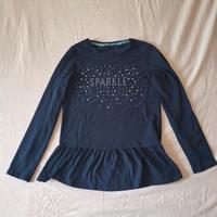 maglia in cotone con simil-perline