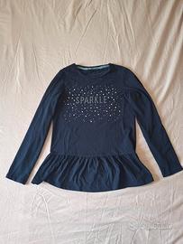 maglia in cotone con simil-perline