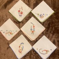 Set 6 fazzoletti donna ricamati a mano