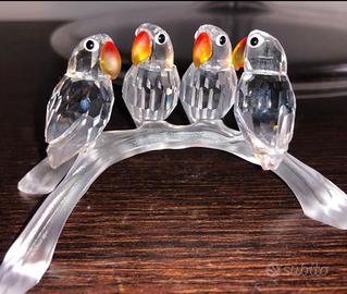 Swarovski "Quattro Piccoli Inseparabili su Ramo"