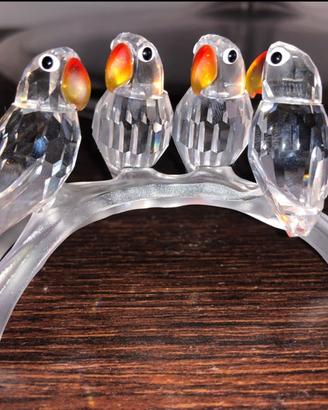 Swarovski "Quattro Piccoli Inseparabili su Ramo"