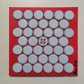 Quadretti artistici tappi su tela