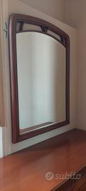 Specchio finitura noce