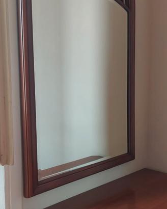 Specchio finitura noce