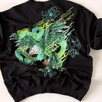 Felpa Bershka con stampa serpente