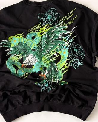 Felpa Bershka con stampa serpente