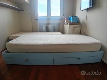 letto singolo con cassetto estraibile