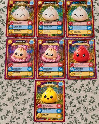 Squishy Dumpling 7 carte ultra rare olografiche 