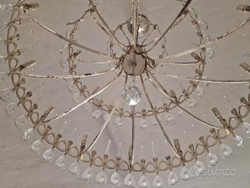 lampadario a cascata  vintage  80x 80  