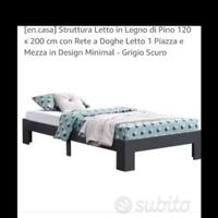 Struttura letto con doghe incluse