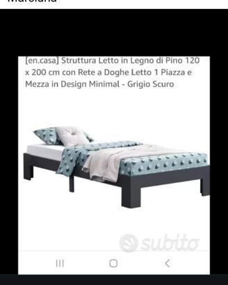 Struttura letto con doghe incluse