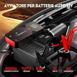 FNNEMGE Avviatore Batteria Auto, 5000A 23800mAh