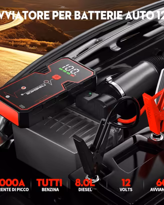 FNNEMGE Avviatore Batteria Auto, 5000A 23800mAh