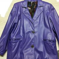 Blazer pelle viola Vintage nuovo