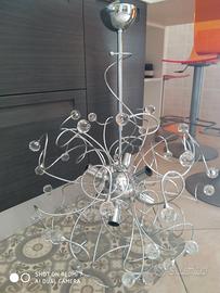 Lampadario moderno acciaio