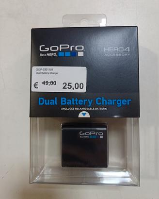 Caricatore 2 batterie per Gopro Hero 4
