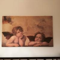 Stampa Quadro Angeli Di Raffaello Sanzio Cm 135x82