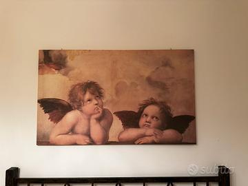 Stampa Quadro Angeli Di Raffaello Sanzio Cm 135x82