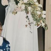 Abito Bianco da sposa in raso e tulle