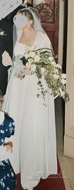 Abito Bianco da sposa in raso e tulle