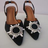 scarpe tacco con finto swarovski