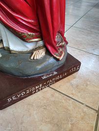 Gesù in cartapesta primi 900 Altz 1 m occhi in vet