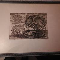 Acquaforte "Omaggio a Picasso" di Giancarlo Vitali