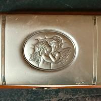 Portagioie in legno e argento firmato Pesaresi