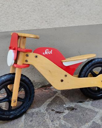 bicicletta Sevi in legno per bambini